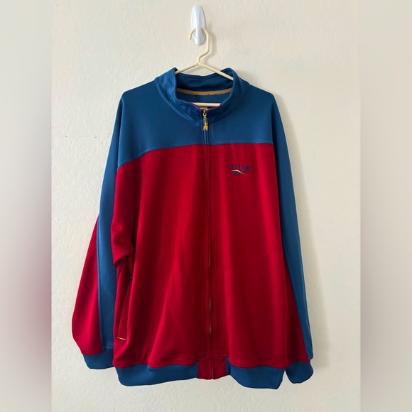 Reebok Other - Vintage Reebok Barcelona Blue and Red Athletic Jacket